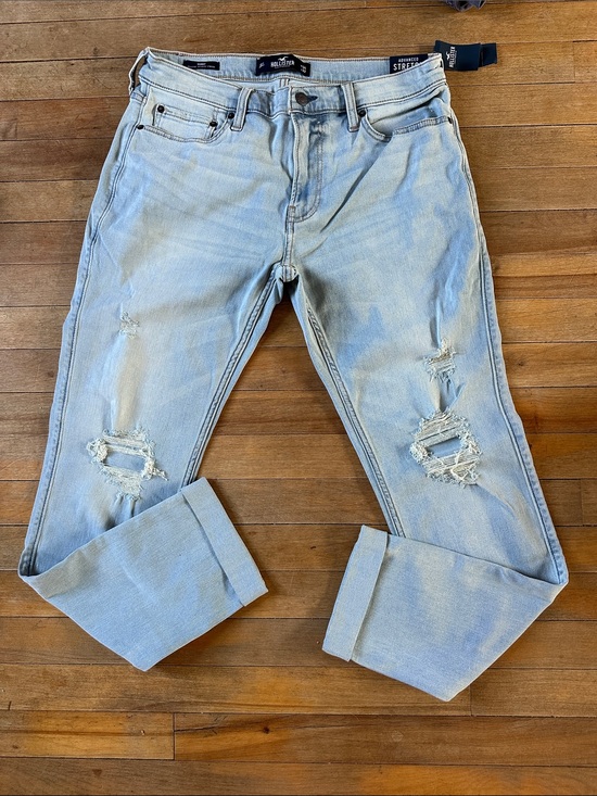 Hollister Denim - Hollister Light Blue Distressed Boyfriend Jeans